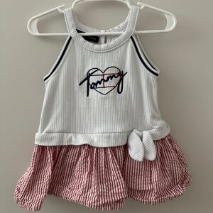 Tommy Hilfiger white and red toddler dress